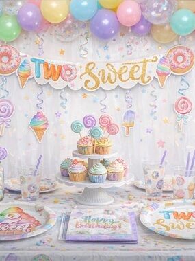 Two Sweet 2nd Birthday Party Bundle - Service for 24